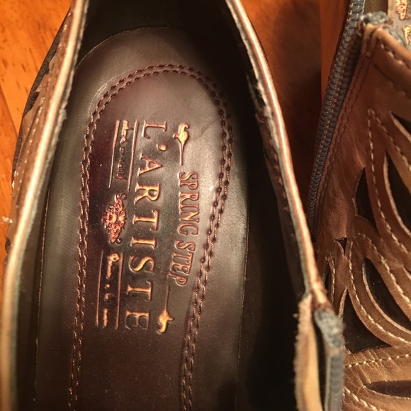 LArtiste-Arabella-Brown Camel-Leather Bootie - Picture 3 of 6