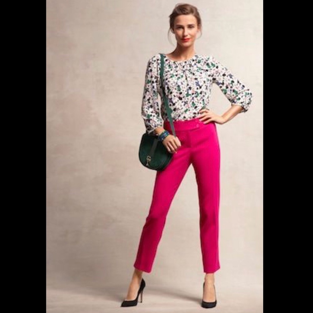 TALBOTS 🌷 Pink Cropped Pants 🌷 Size 4