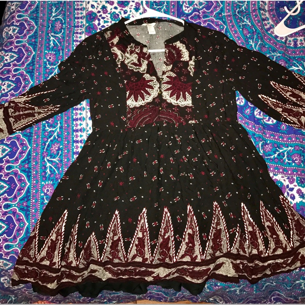 Vintage Style Fall Boho Dress