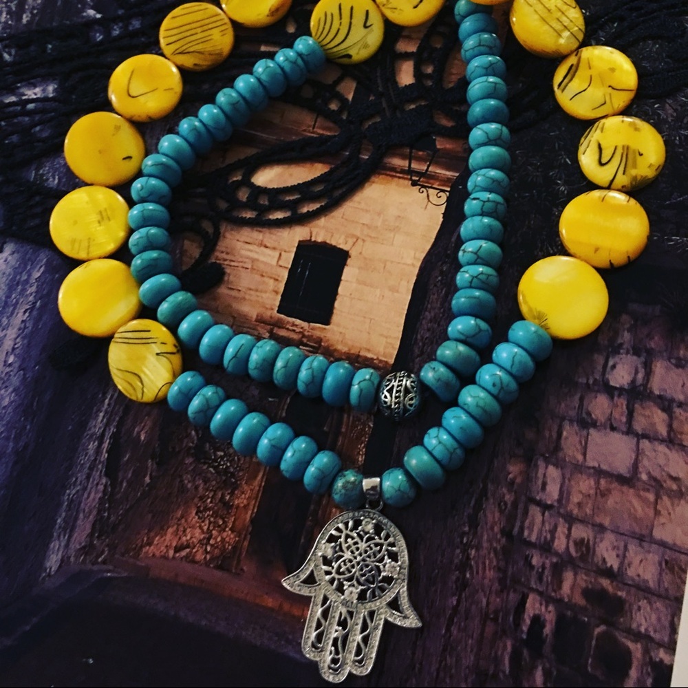 Sterling silver hamsa hand charm wrap bracelet!