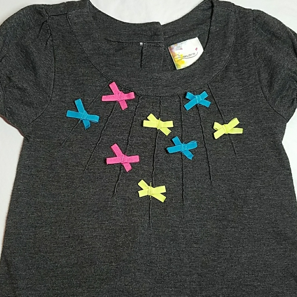 New Girll's Ribbon & Ruffle Embellished Dress 2T - Picture 2 of 8