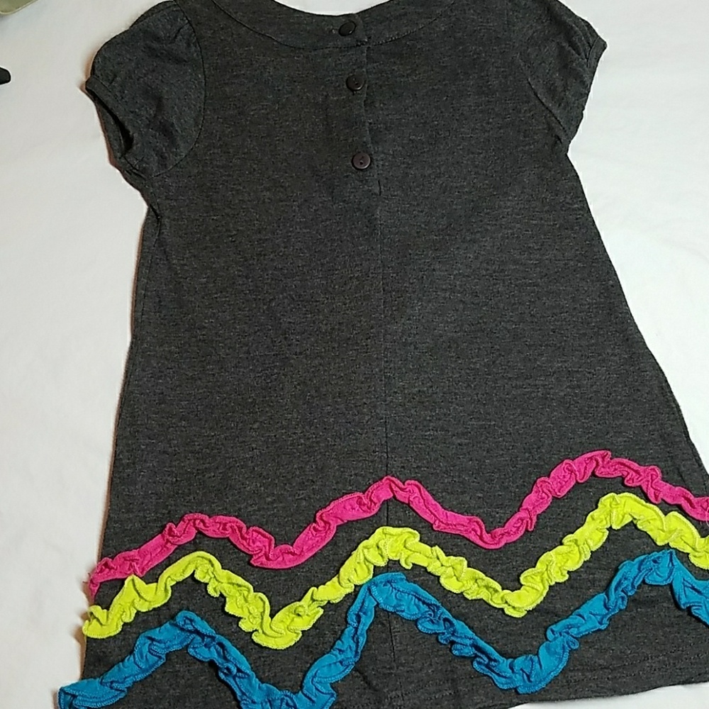 New Girll's Ribbon & Ruffle Embellished Dress 2T - Picture 3 of 8