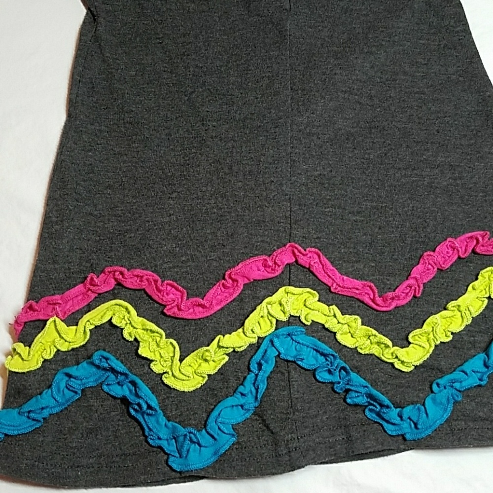 New Girll's Ribbon & Ruffle Embellished Dress 2T - Picture 4 of 8