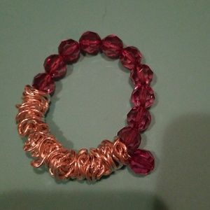 Purple and Silver Bracelet