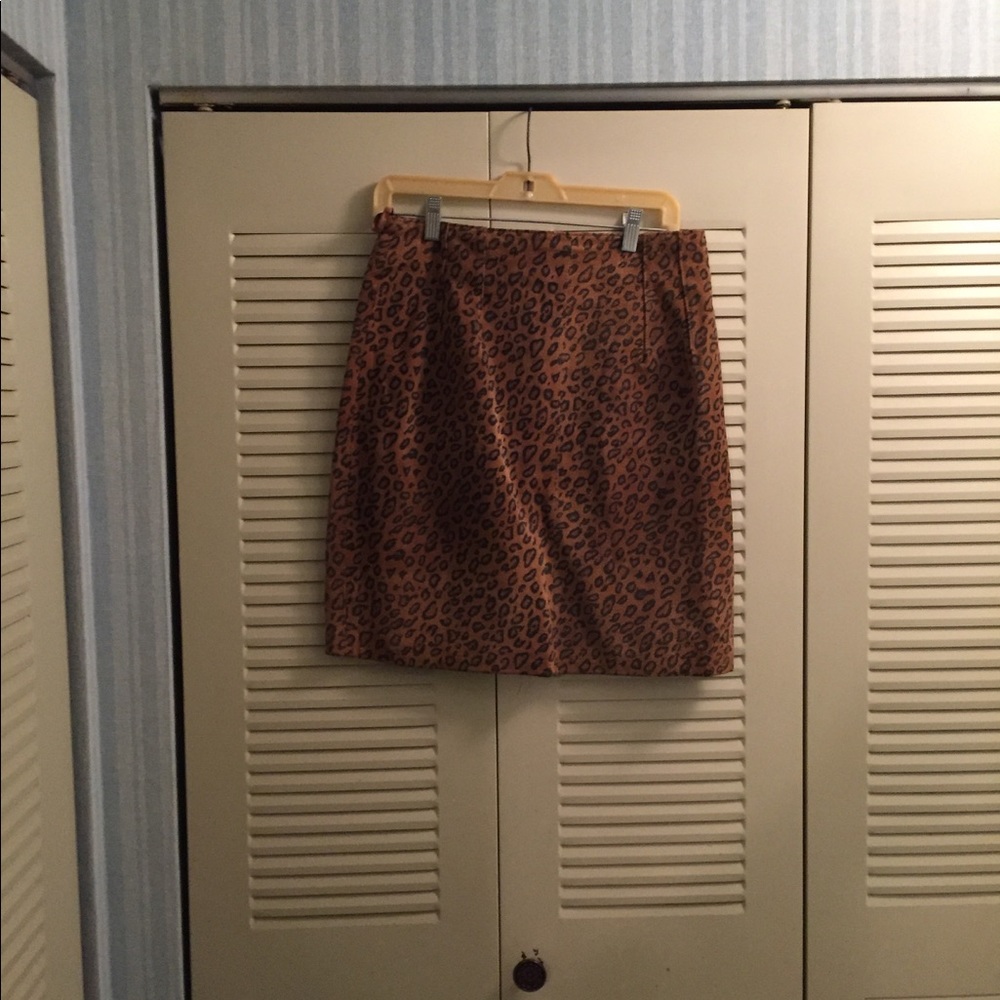 Limited Suede Animal Print Skirt