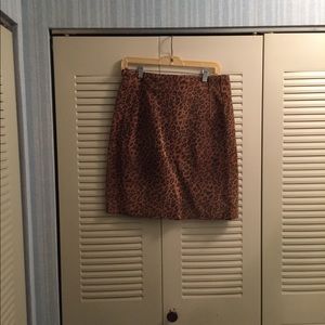 Limited Suede Animal Print Skirt