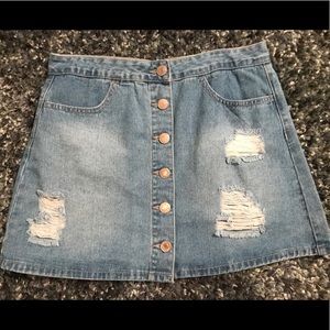 forever 21 denim skirt
