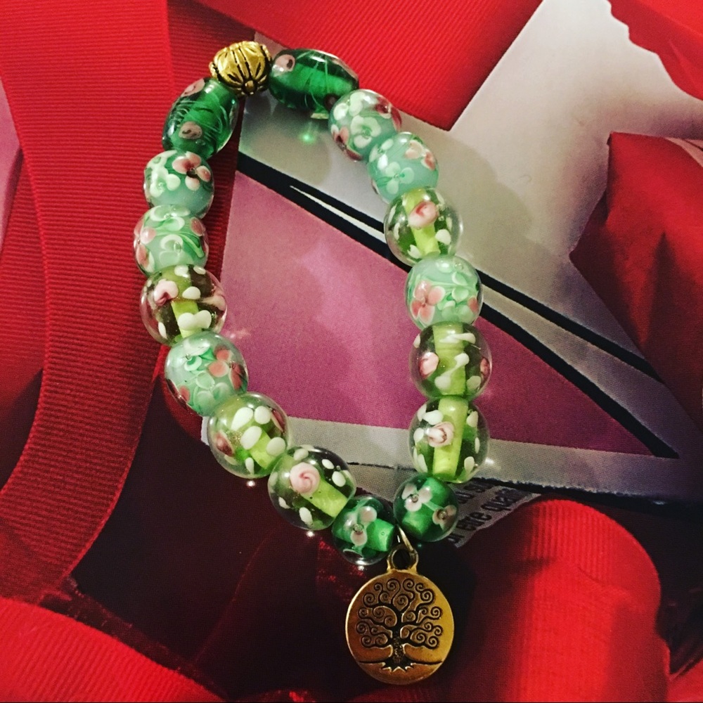 Floral tree of life bracelet
