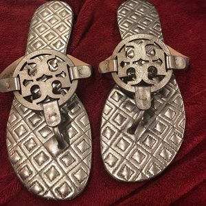 Tory Burch - Metallic Quilted Miller - Size 9.5