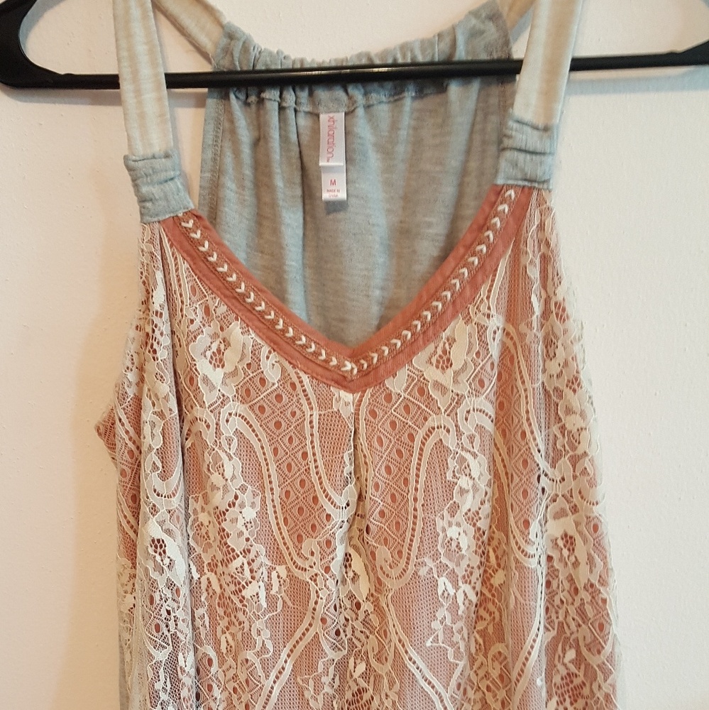 Pink and Gray Lace Xhilaration