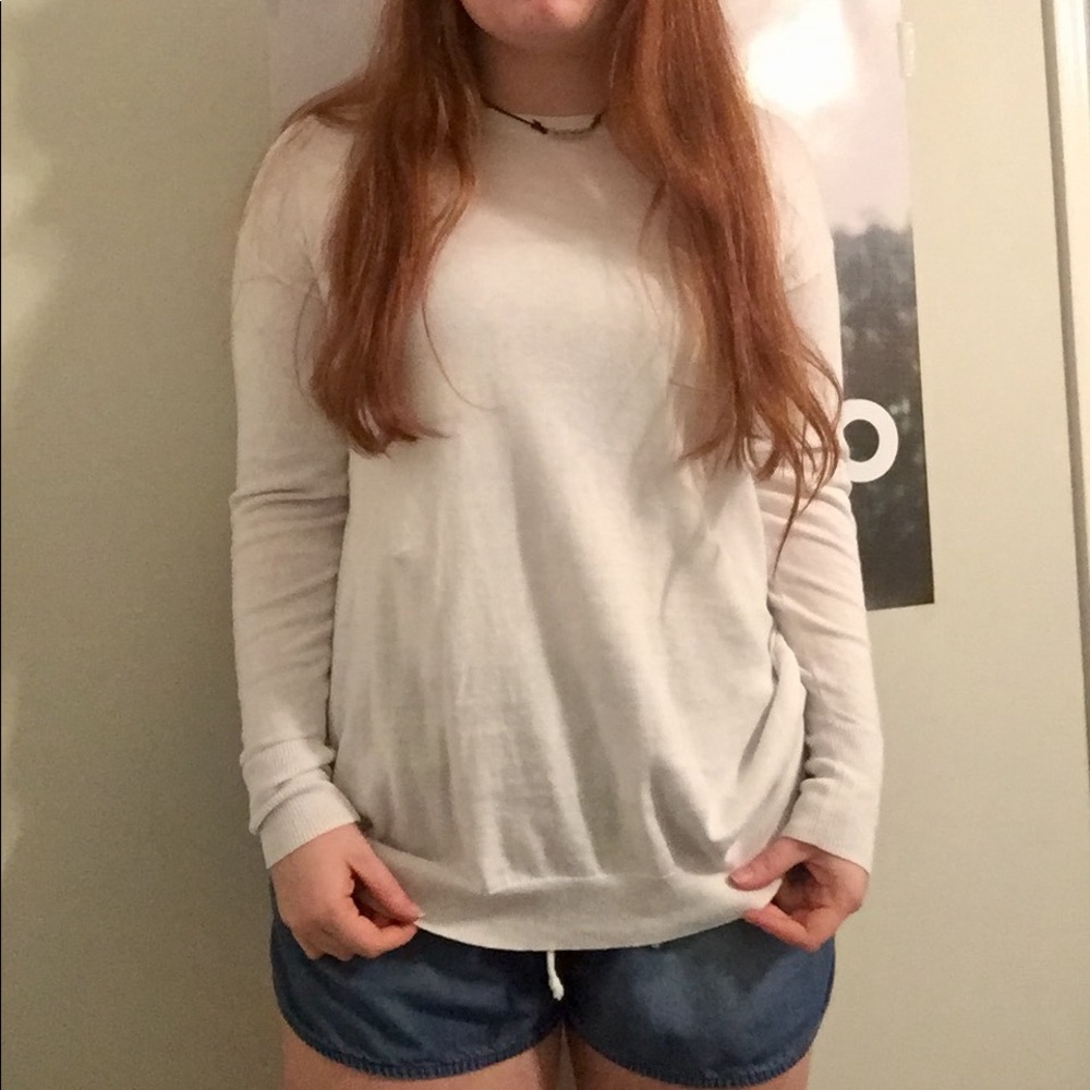 White Long Sleeve Top