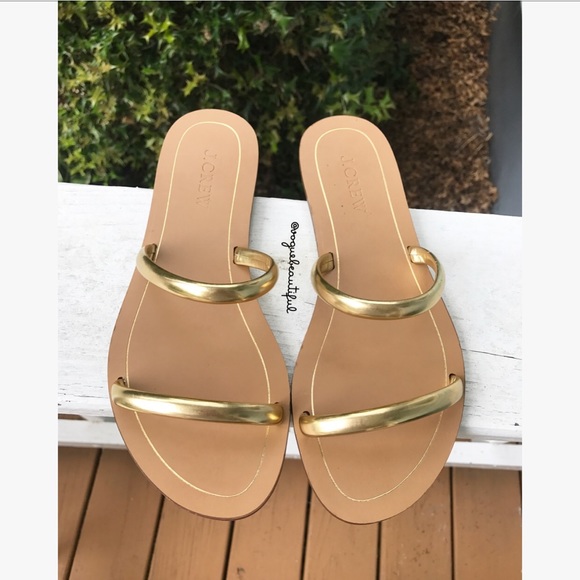 J. Crew Shoes - J.Crew Isla Metallic Slides