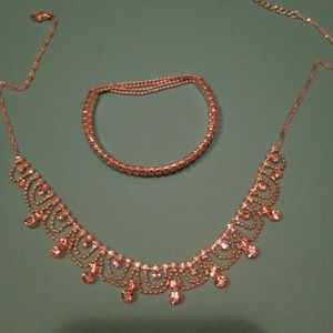 Silver Prom Jewlery Set