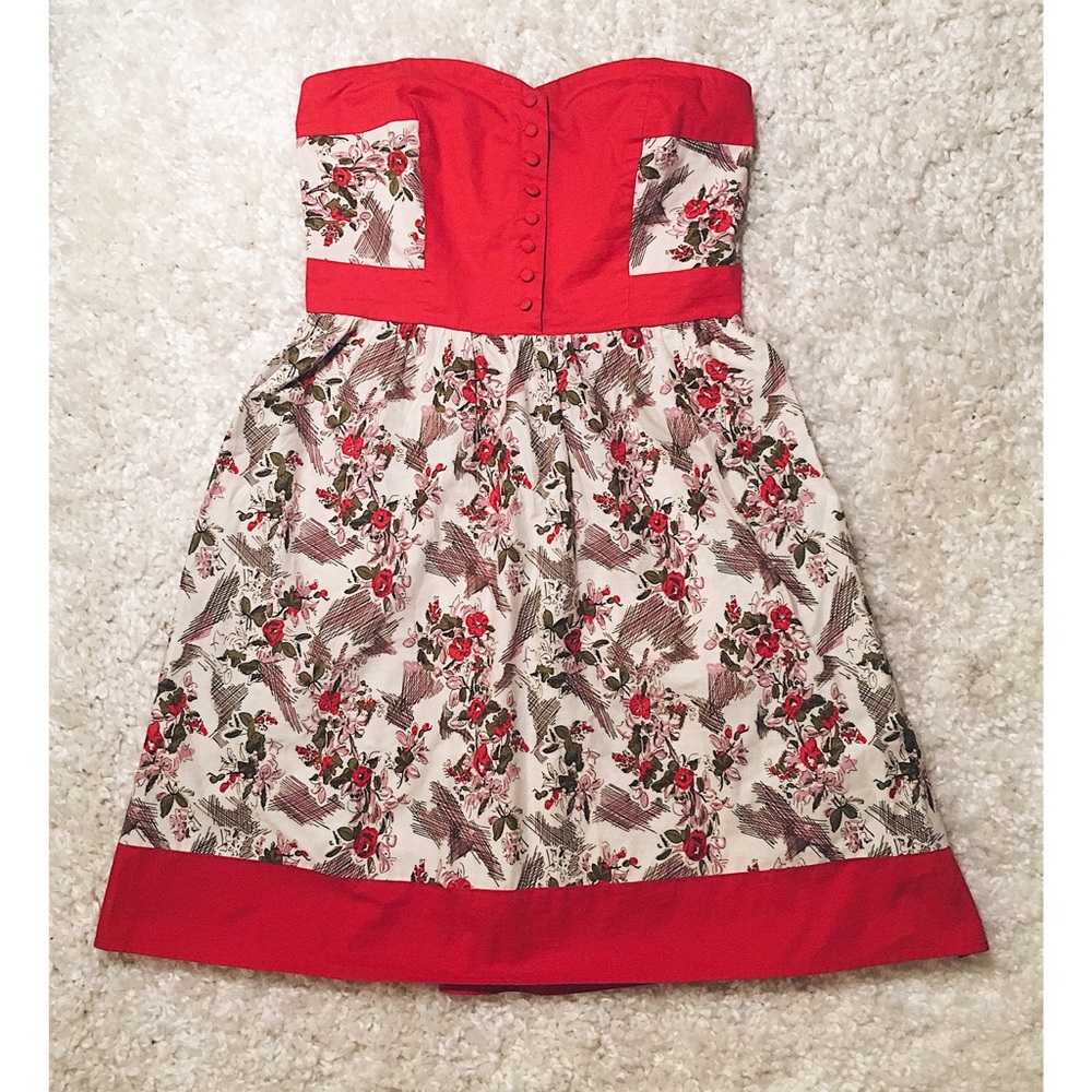 UO Red Floral Dress - Kimchi Blue brand