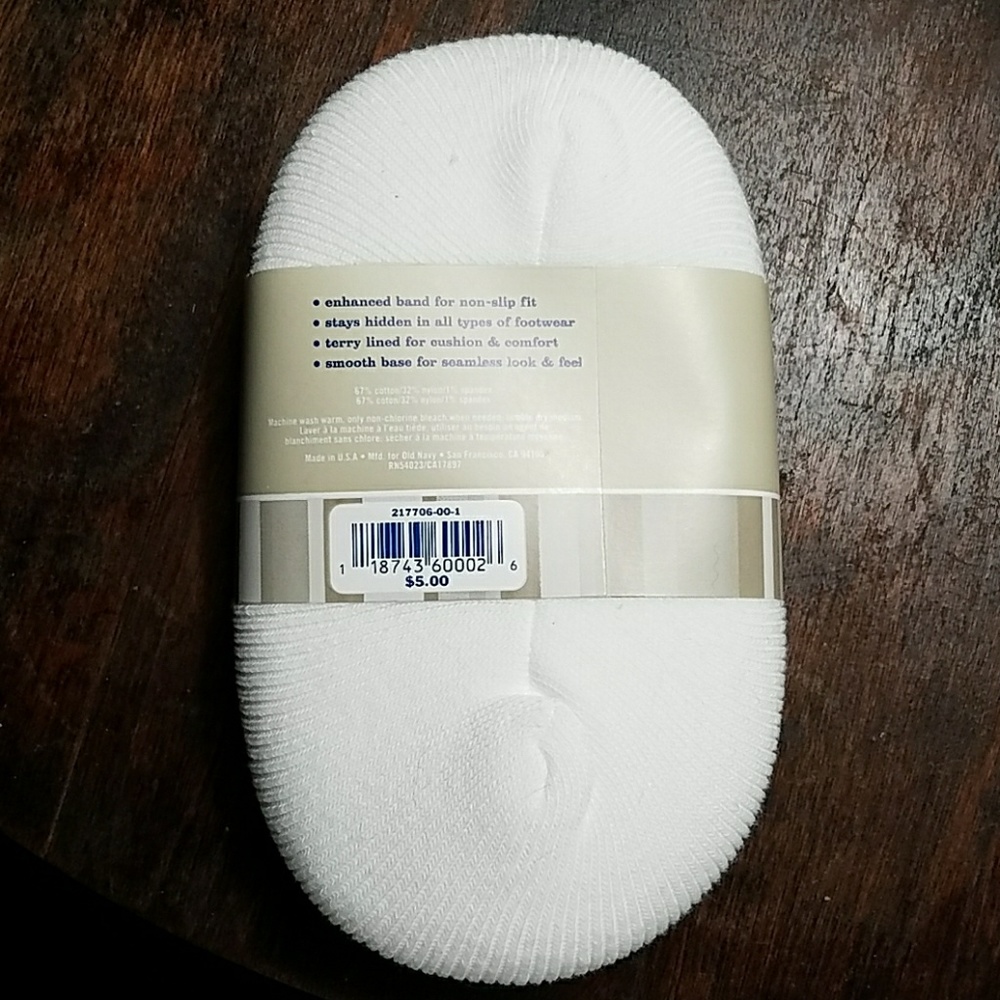 2 packs Old Navy 'Not Socks-$5 tag on back of each - Picture 3 of 8