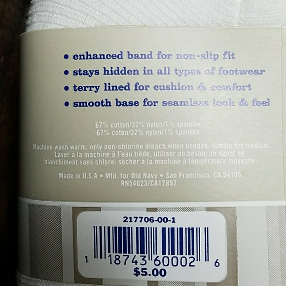 2 packs Old Navy 'Not Socks-$5 tag on back of each - Picture 4 of 8