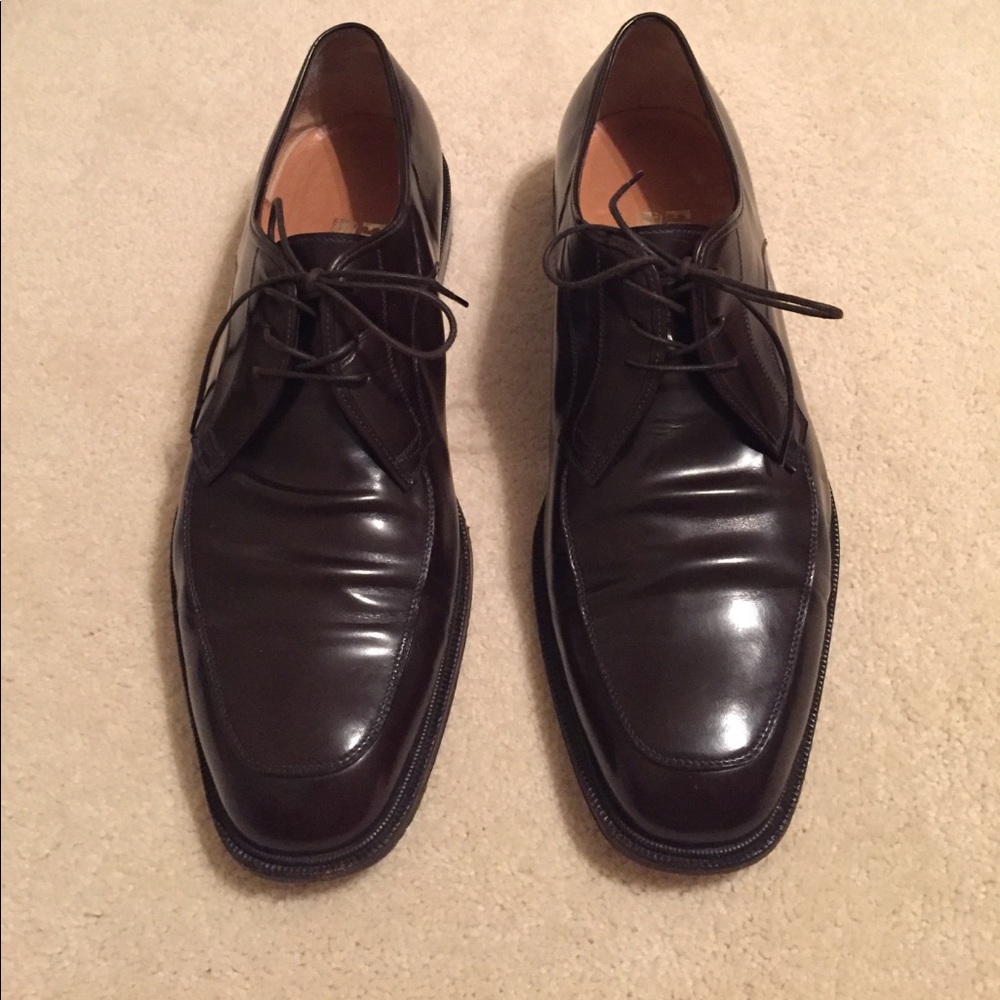 Ferragamo brown leather derbys