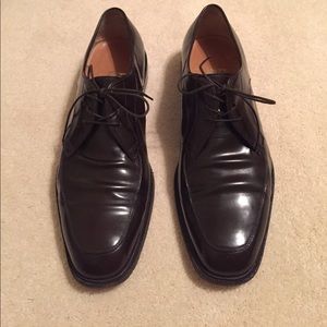Ferragamo brown leather derbys