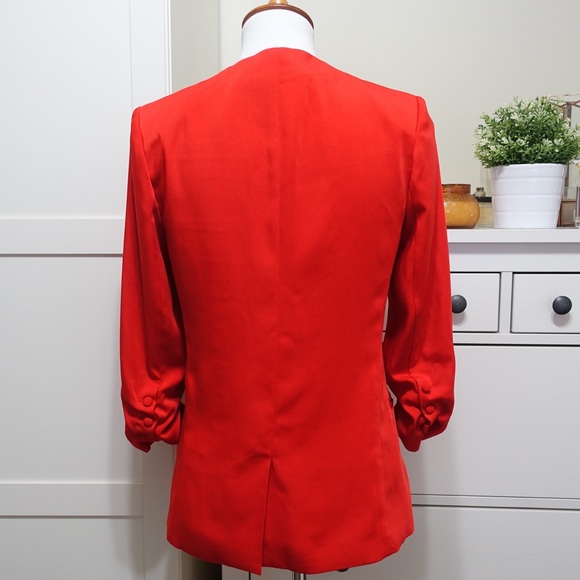 Greylin Red Jacket with Ruched Sleeves - Picture 3 of 4