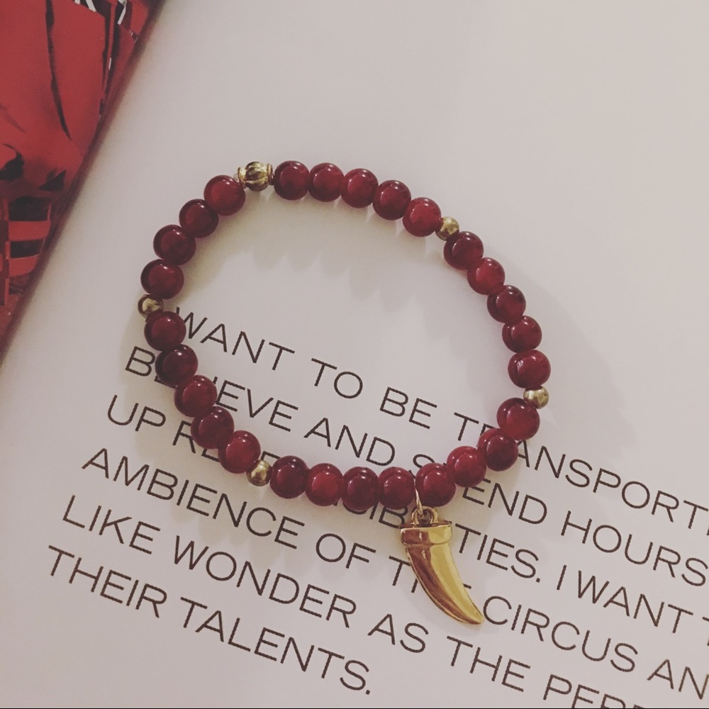 Saber tooth charm bracelet