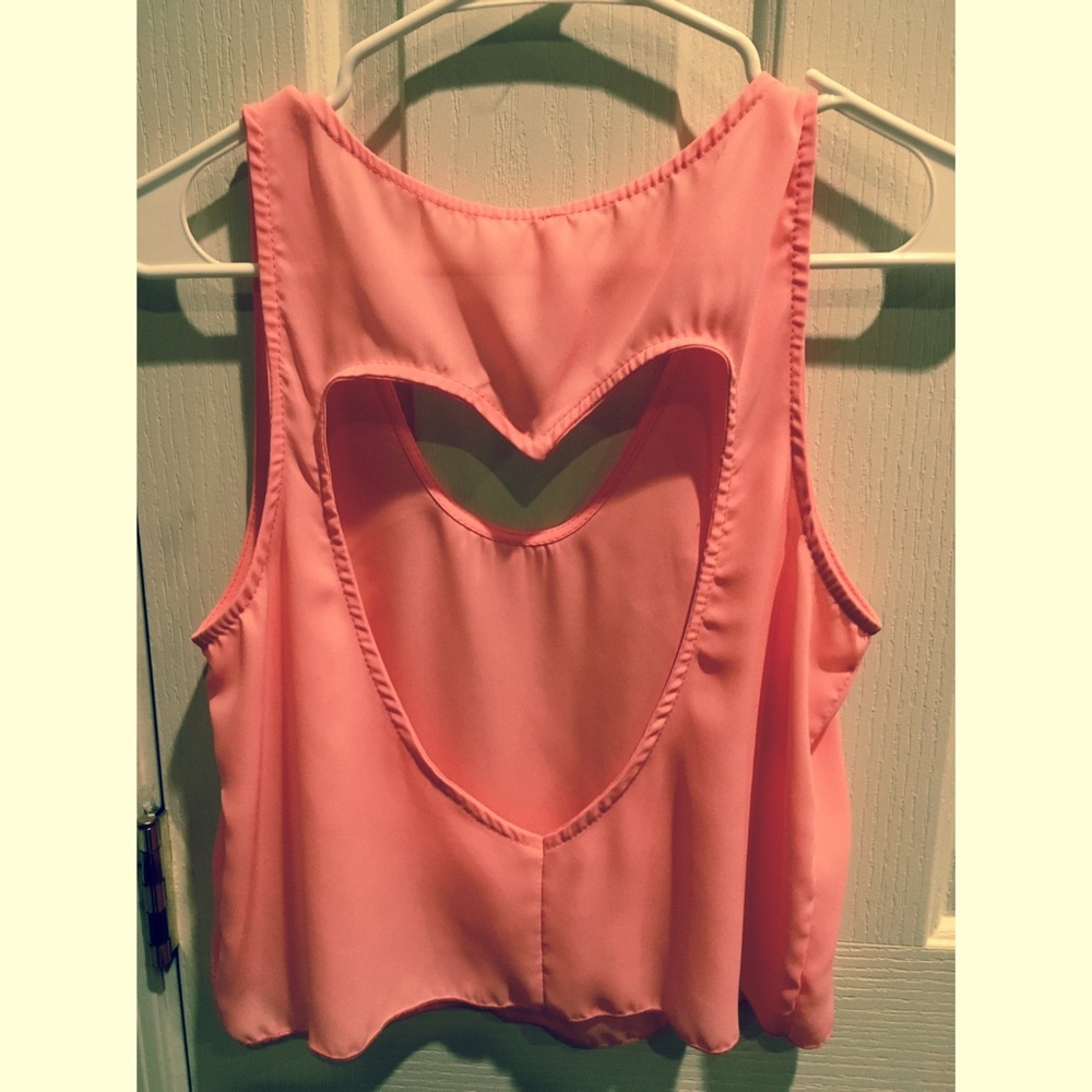 heart cutout crop