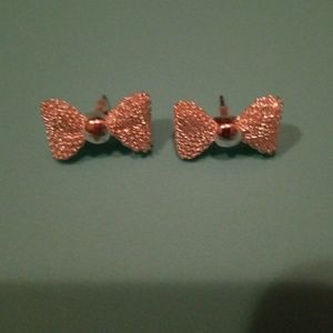 Silver Bow Earrings
