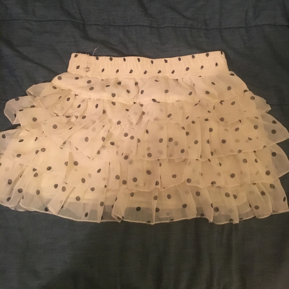 Black and White Polka Dotted Skirt