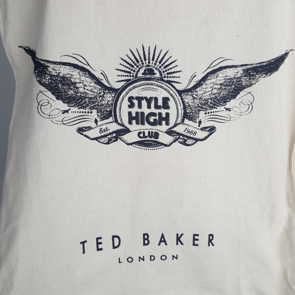 SOLD Ted Baker London canvas tote reusable bag - Picture 1 of 7
