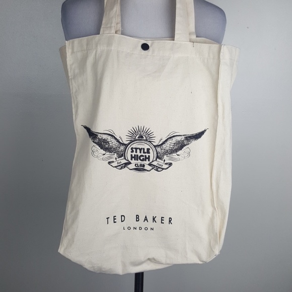 SOLD Ted Baker London canvas tote reusable bag - Picture 2 of 7