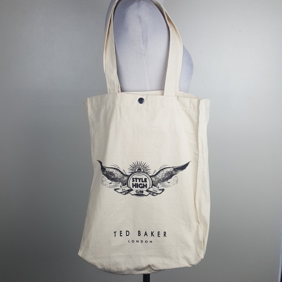 SOLD Ted Baker London canvas tote reusable bag - Picture 4 of 7