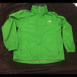 Mens Northface rain jacket neon green