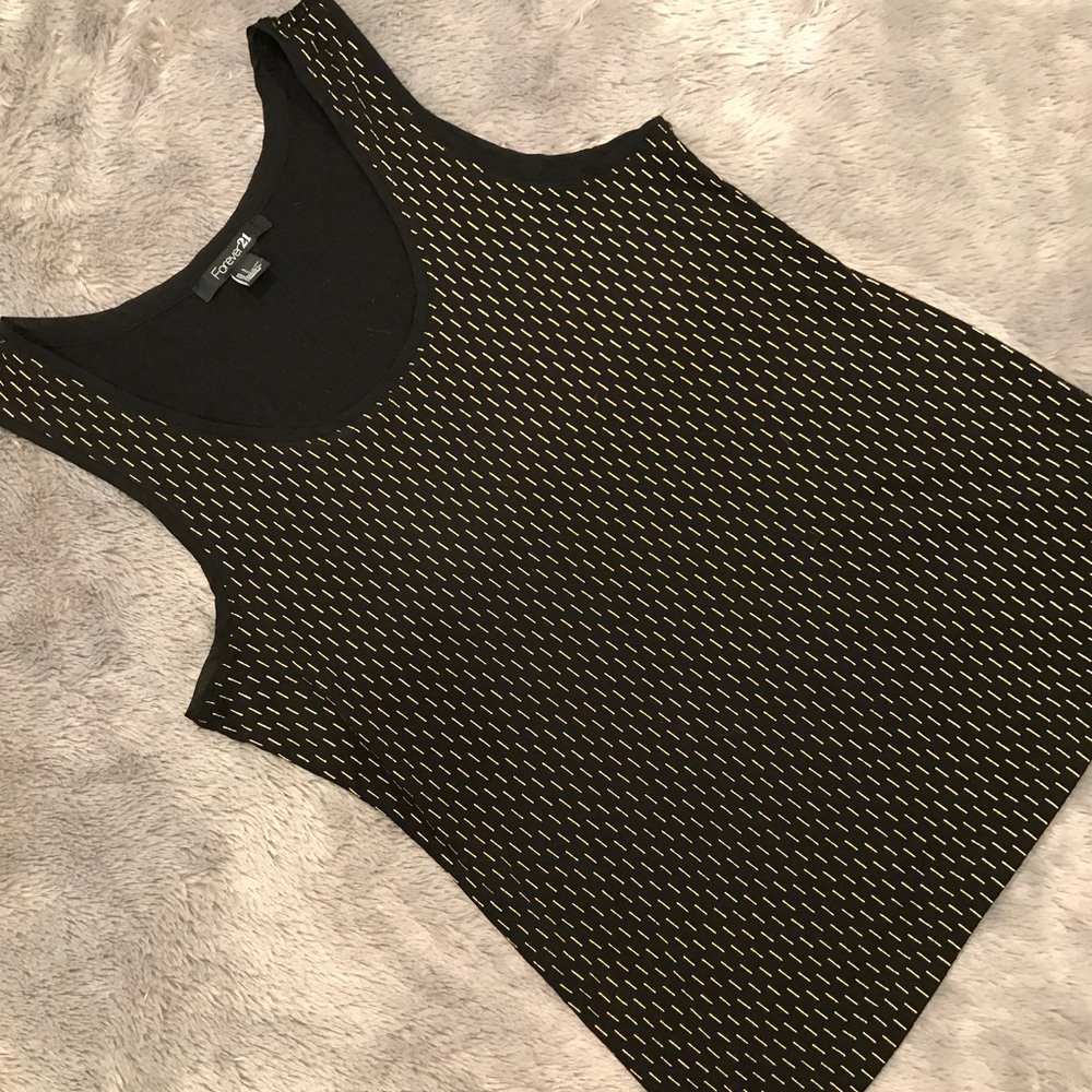 Forever 21 Black & Gold Tank Cami