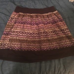 Brown Chevron Skirt