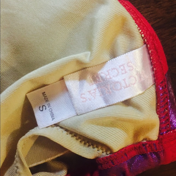 Victoria's Secret string  polkadot bikini top pink - Picture 5 of 8