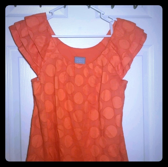 Orange Retro Dress by Rabbit Rabbit Rabbit sz10p! - Picture 2 of 6