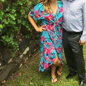 Get Twisted Maxi Dress- Sea Lilies