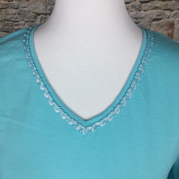 Coldwater Creek Embellished Tunic Top Sz M - Picture 3 of 7