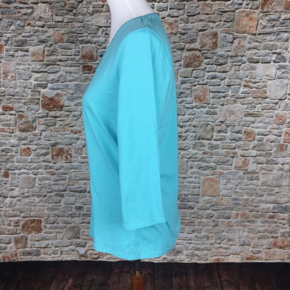 Coldwater Creek Embellished Tunic Top Sz M - Picture 5 of 7