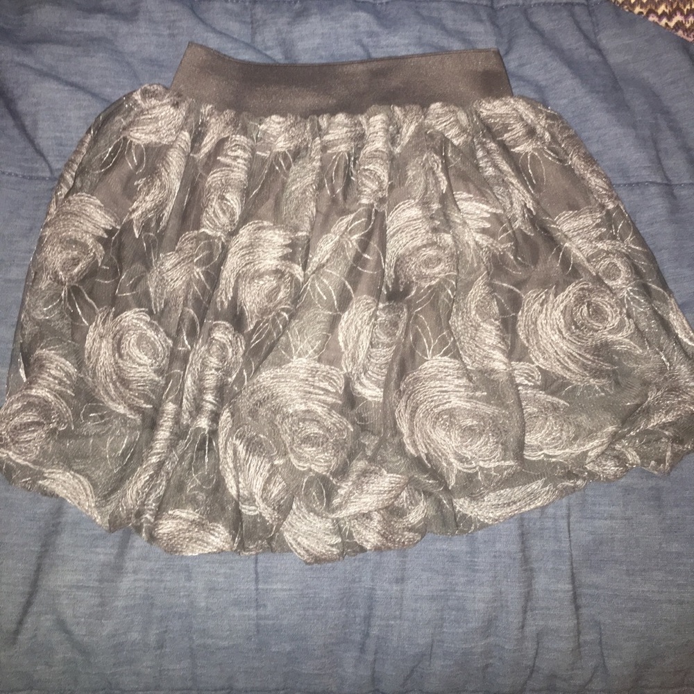 Silver and Gray Bubble Skirt