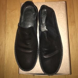 Vince Flats Black Leather