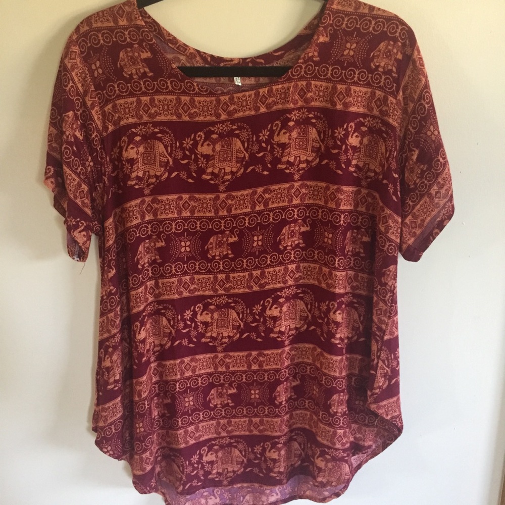 Hippie elephant top