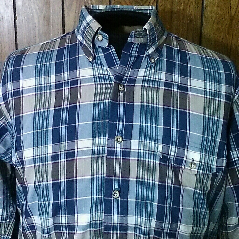 Gant Foxhunt Plaid Long Sleeve Shirt Men's Large