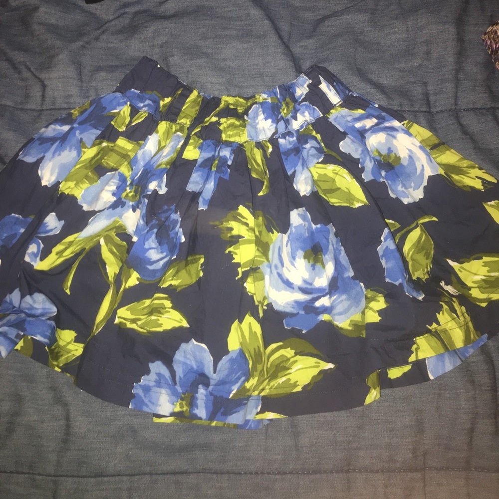 Abercrombie and Fitch Navy Floral Mini Skirt
