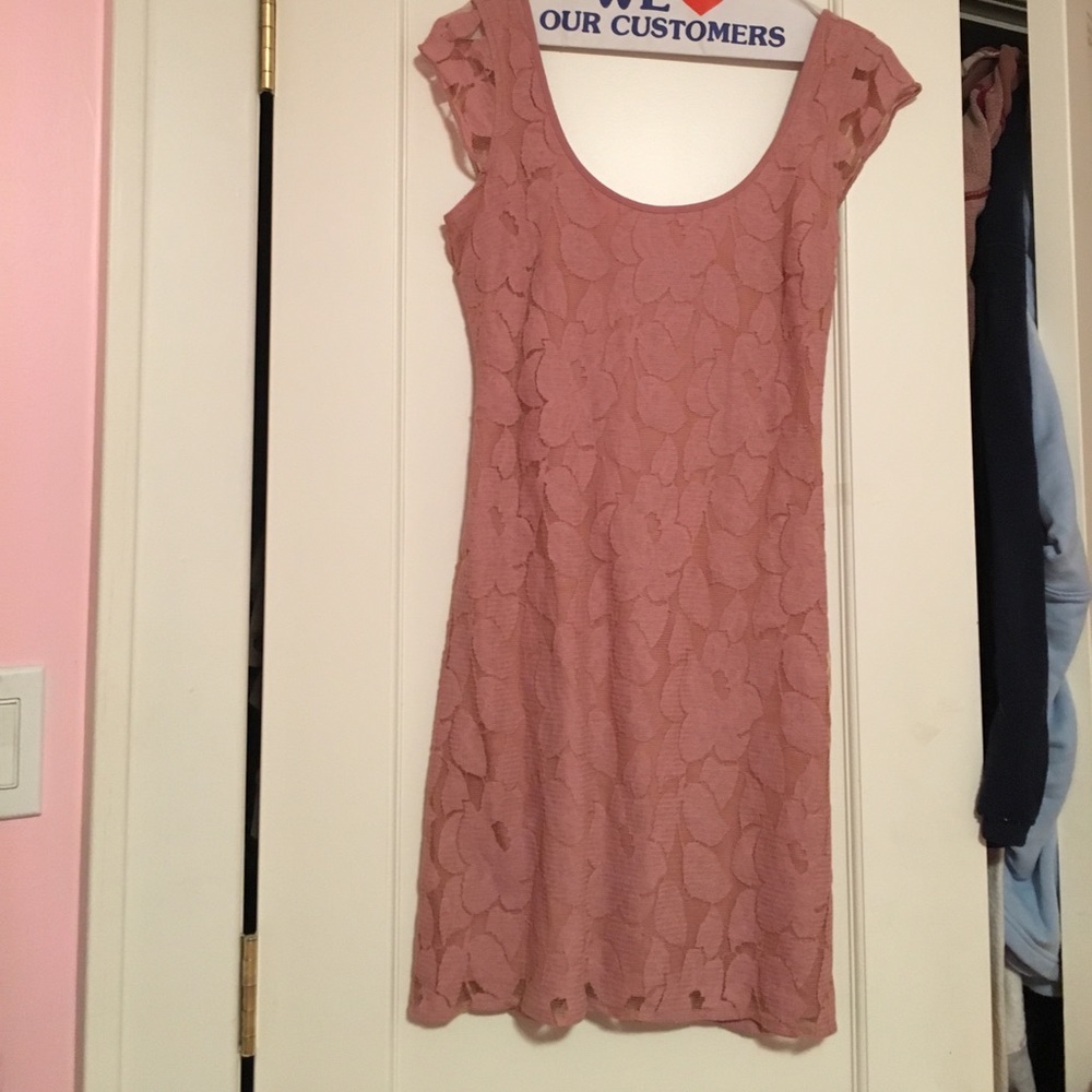 Mauve lace dress