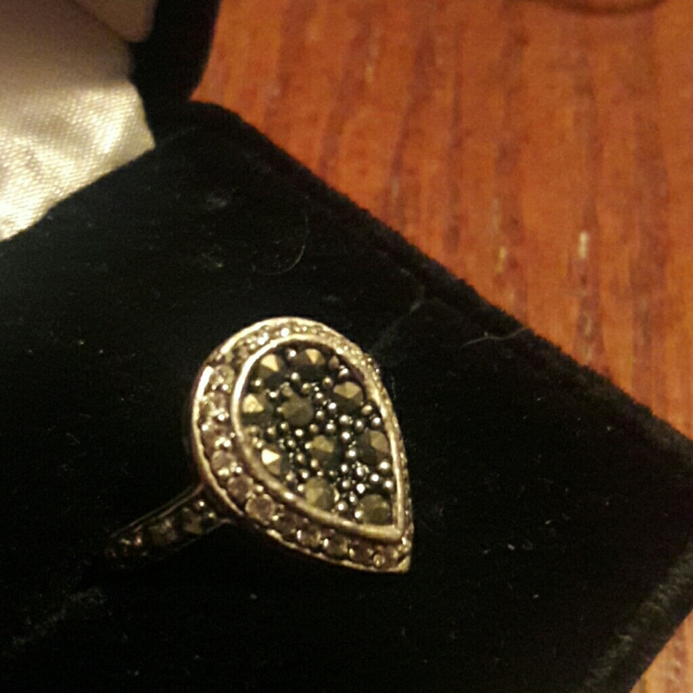 Sterling Silver Ring with Crystals