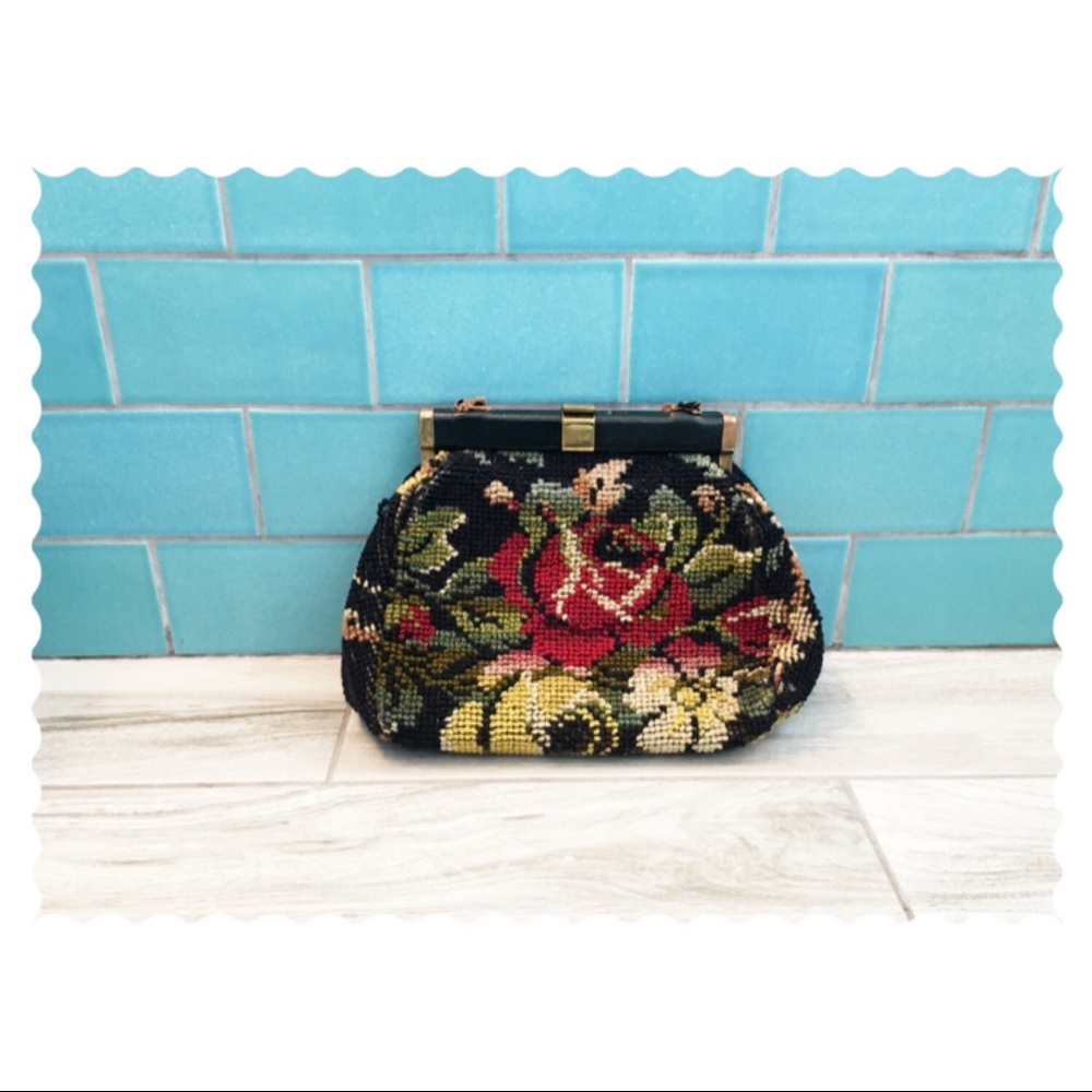 True Vintage 1940's Tapestry Handbag