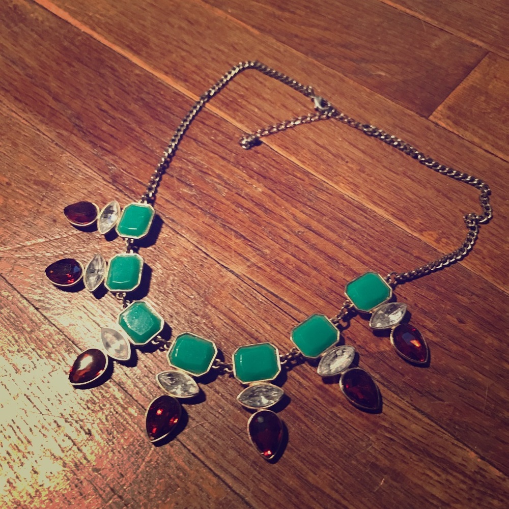 Gem Stone Statement Necklace