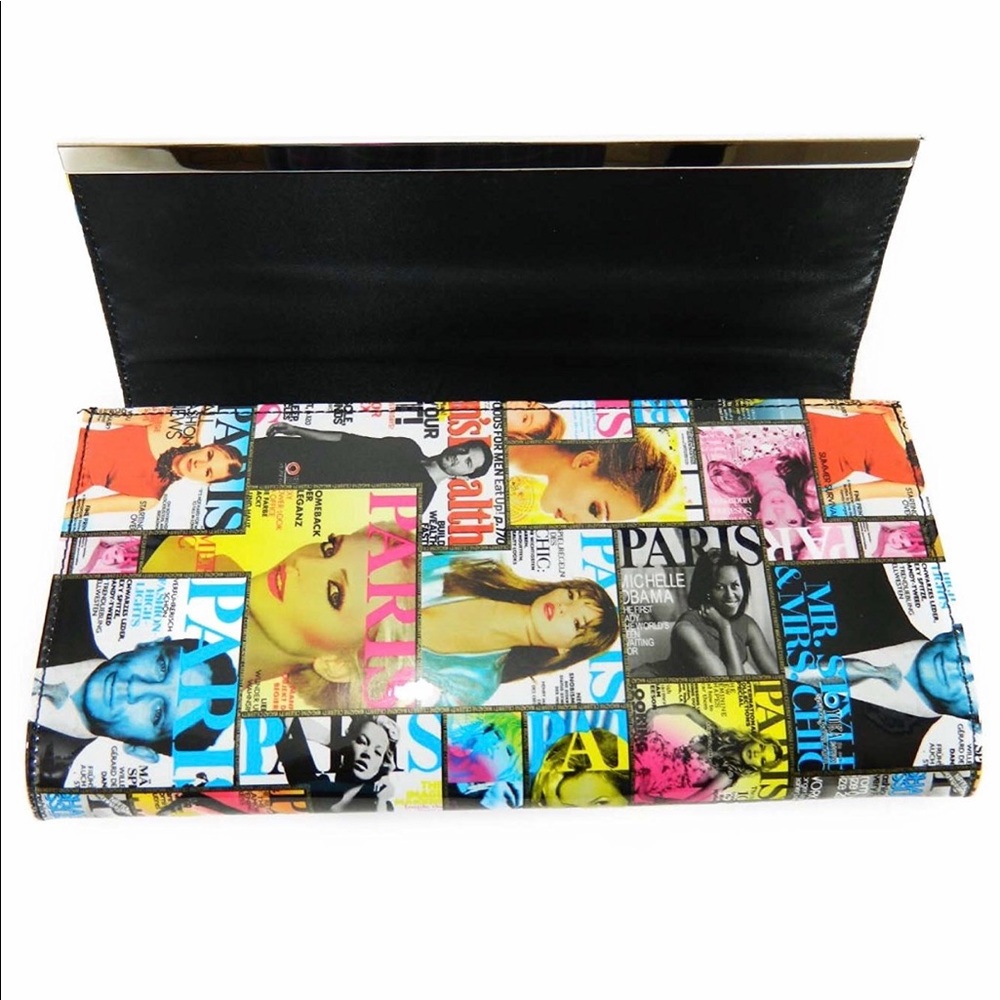 High Fashion Oversized Paris Magazine Clutch - Picture 2 of 3