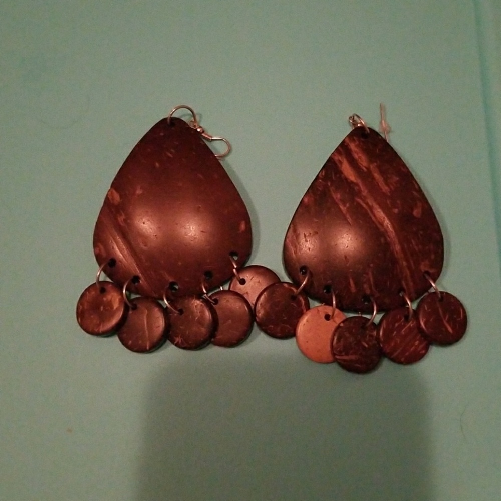 Chunky Wood Earrings