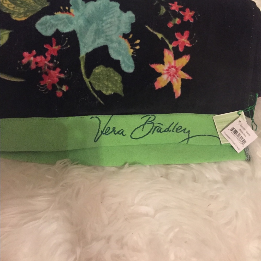 vera bradley botanica beach towel new!
